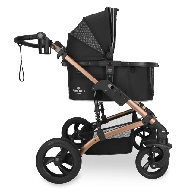 Nomad Tales Pet kočárek Calma, růžová zlatá - D 82 x Š 65 x V 102 cm / do 15 kg