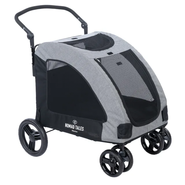 Nomad Tales Spirit skládací kočárek pro mazlíčky, šedý - D 95 x Š 82 x V 120 cm, do 40 kg