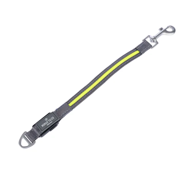 Nomad Tales Spirit USB LED prodloužení vodítka, neonově žluté a šedé - Velikost S/M: cca D 39 cm