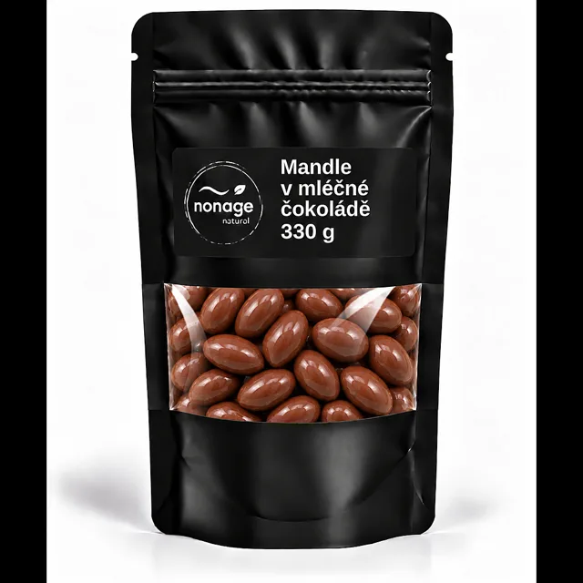 NONAGE Mandle v mléčné čokoládě 330 g