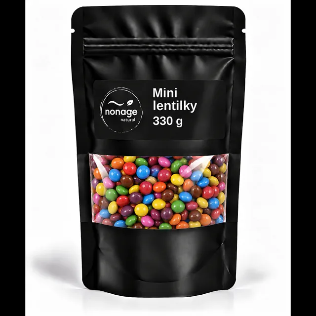 NONAGE Mini lentilky s přírodním barvivem 330 g