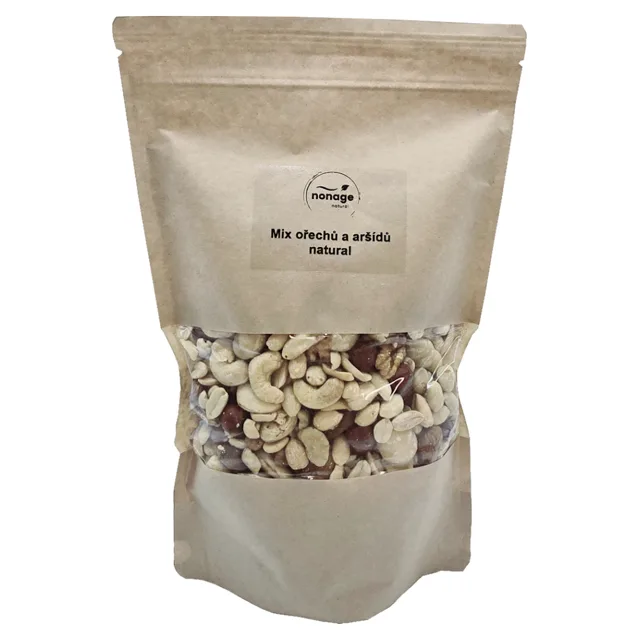 NONAGE Mix ořechů a arašídů natural nesolených 750 g