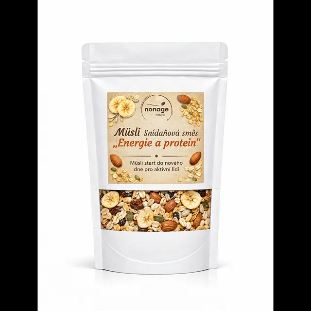 NONAGE Müsli Snídaňová směs energie a protein 400 g