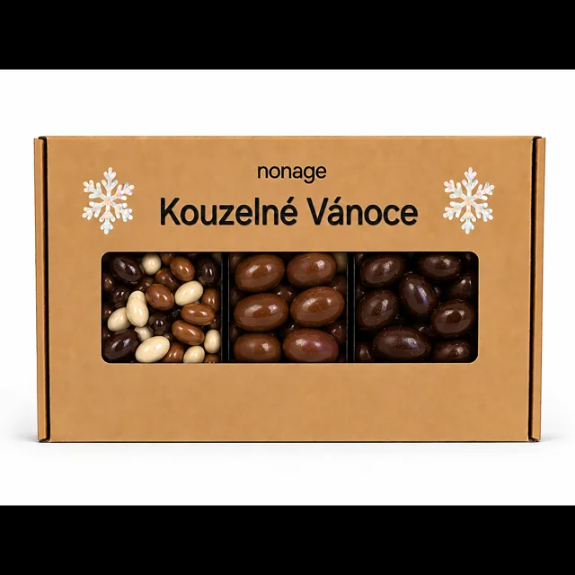 NONAGE Vánoční set ořechy v čokoládě 300 g
