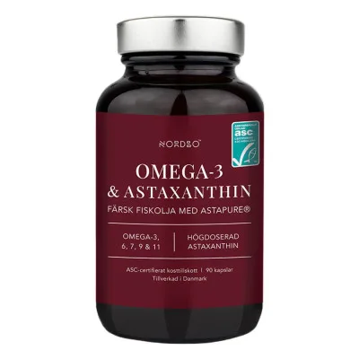 Nordbo Omega 3 & Astaxanthin 90 kapslí