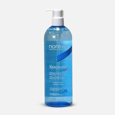 Noreva Xerodiane AP+ Jemný čisticí gel na obličej a tělo 745 ml,(poškozený aplikátor)