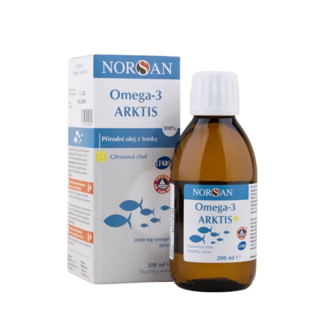 Norsan Omega-3 Arktis olej s citronovou příchutí 200 ml