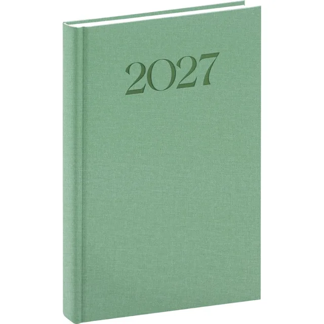 NOTIQUE Biella denní diář 2027, zelený, A5 15 × 21 cm