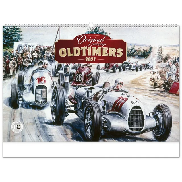 NOTIQUE Nástěnný kalendář Oldtimers - Václav Zapadlík 2027 64 × 42 cm