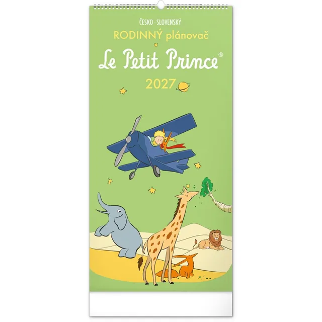 NOTIQUE Rodinný plánovací nástěnný kalendář Malý princ 2027 21 × 42 cm