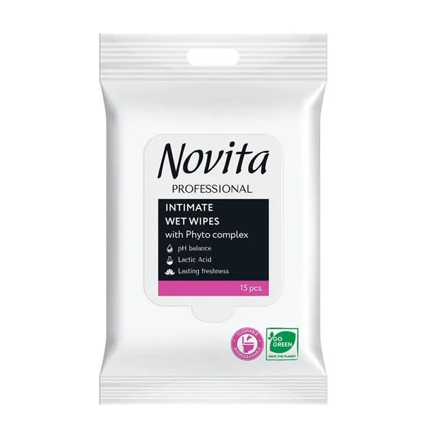 Novita Phyto Complex Vlhčené ubrousky na intimní hygienu 15 ks