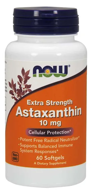 NOW Astaxanthin, 10 mg, 60 softgel kapslí