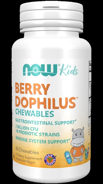 NOW BerryDophilus Kids (probiotika pro děti), 60 žvýkacích pastilek