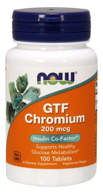 NOW Chromium GTF, 200 µg, 100 tablet