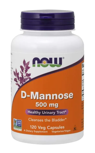 NOW D-Manóza, 500 mg, 120 rostlinných kapslí