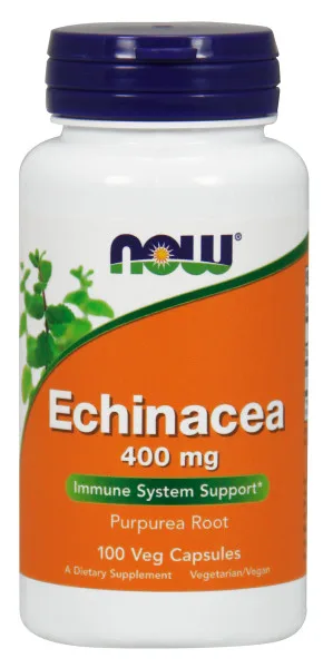 NOW Echinacea (Třapatka), 400 mg x 100 rostlinných kapslí