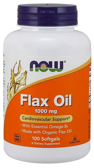 NOW Foods Lněný olej 1000 mg