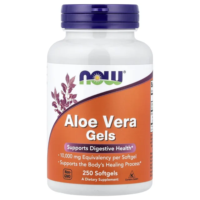 Now® Foods NOW Aloe Vera Gels, koncentrát 200:1, 250 softgelových kapslí