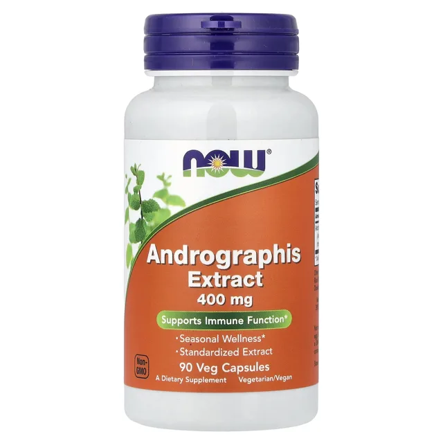 Now® Foods NOW Andrographis extrakt, 400 mg, 90 rostlinných kapslí