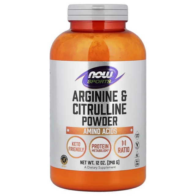 Now® Foods NOW Arginin a citrulin, prášek, 340 g