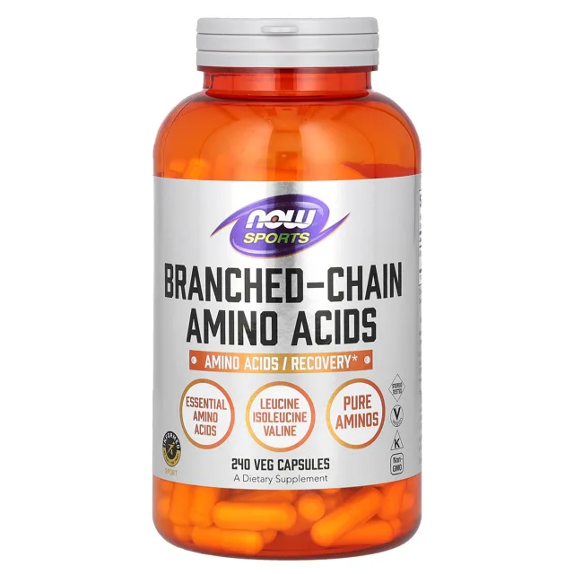 Now® Foods NOW BCAA aminokyseliny, 240 rostlinných kapslí