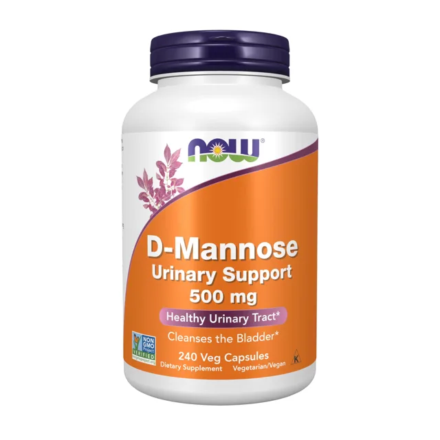Now® Foods NOW D-manóza, 500 mg, 240 rostlinných kapslí