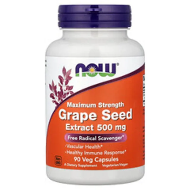 Now® Foods NOW Extrakt z hroznových jader 500 mg Maximum Strength, 90 rostlinných kapslí