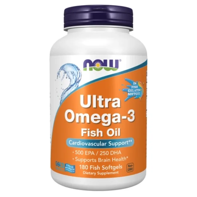 Now® Foods NOW Foods Rybí olej, 500 mg EPA a 250 mg DHA, 180 rybích softgelových kapslí