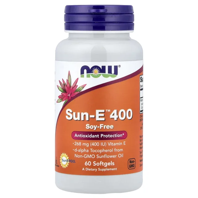 Now® Foods NOW Foods Sun-E 400, vitamín E 268 mg (400 IU), 60 softgelových kapslí