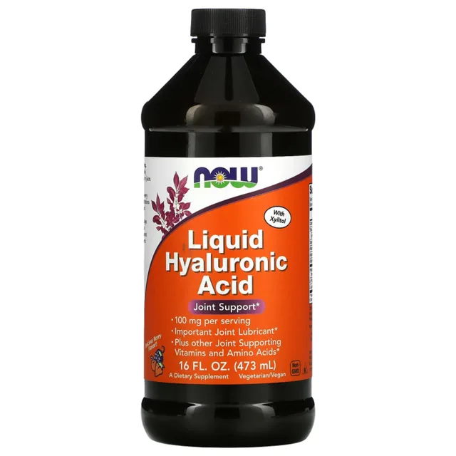 Now® Foods NOW Foods Tekutá kyselina hyaluronová se sladidlem, bobulová příchuť, 100 mg, 473 ml