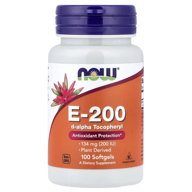 Now® Foods NOW Foods Vitamín E-200, 134 mg (200 IU), 100 softgelových kapslí