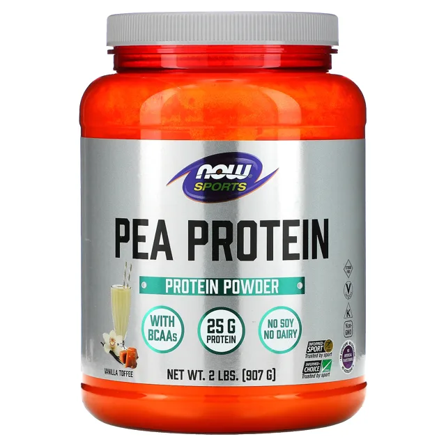 Now® Foods NOW Hrachový protein, vanilka-toffee, 907 g