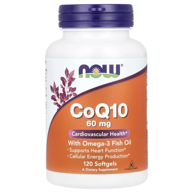 Now® Foods NOW Koenzym Q10 s rybím olejem, 60 mg, 120 softgelových kapslí