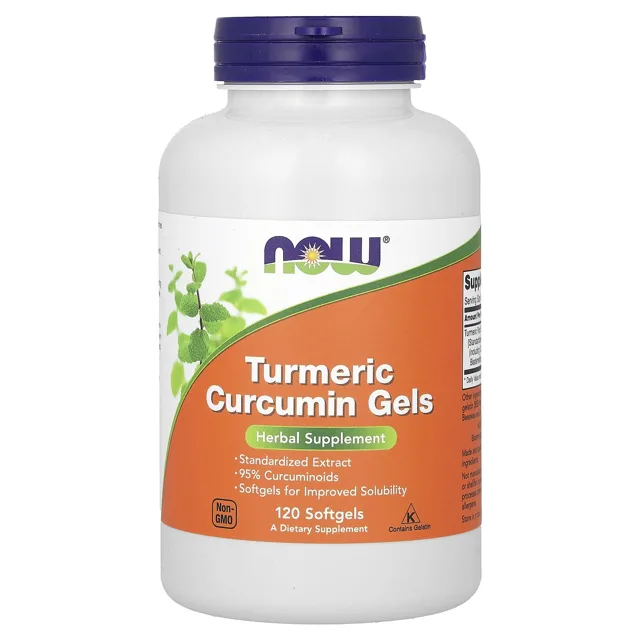 Now® Foods NOW Kurkuma a kurkumin, 120 softgelových kapslí
