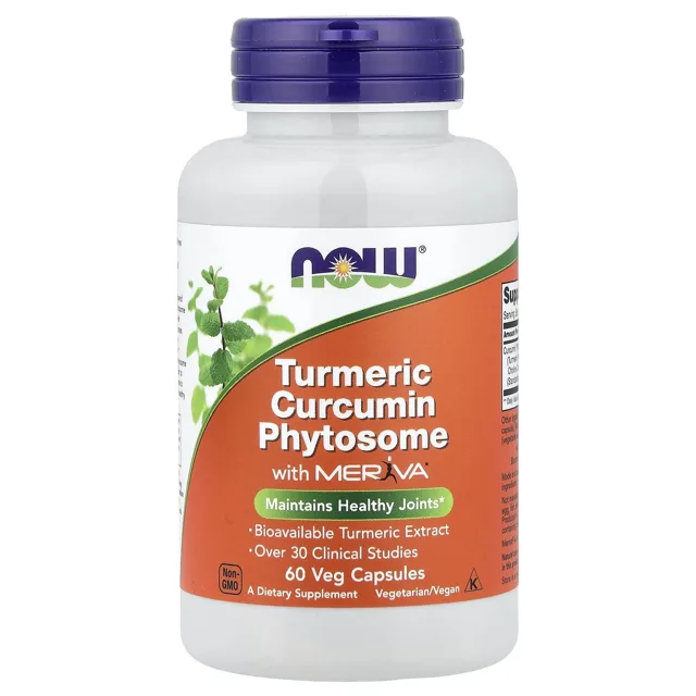 Now® Foods NOW Kurkumin Phytosome Meriva®, 500 mg, 60 rostlinných kapslí