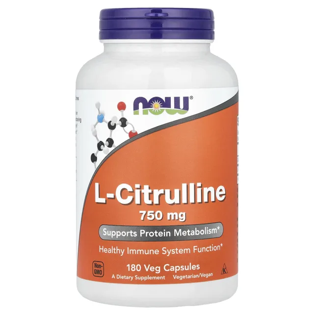 Now® Foods NOW L-citrulin, 750 mg, 180 rostlinných kapslí