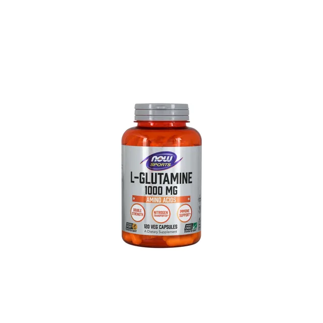 Now® Foods NOW L-glutamin, 1000 mg, 120 rostlinných kapslí
