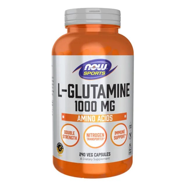Now® Foods NOW L-glutamin, 1000 mg, 240 rostlinných kapslí