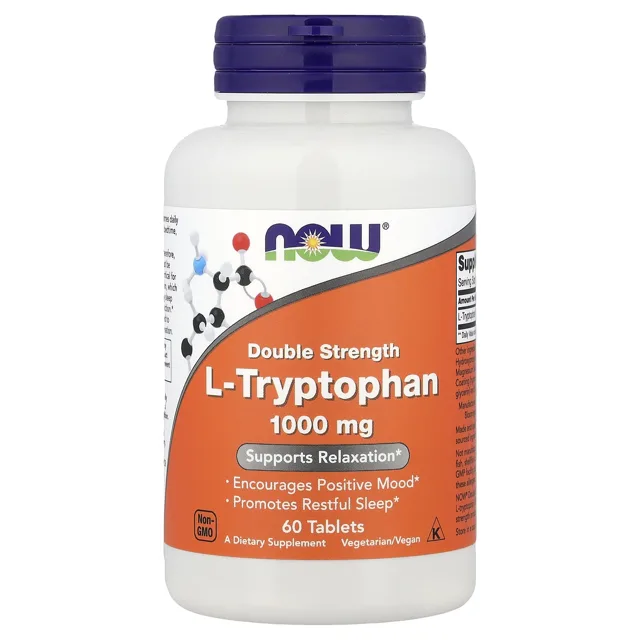 Now® Foods NOW L-tryptofan, 1000 mg Double Strength, 60 tablet