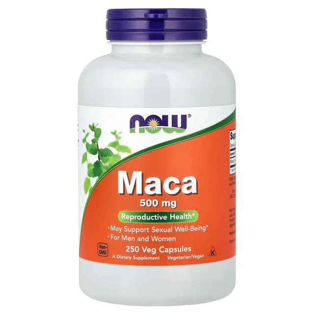 Now® Foods NOW Maca, 500 mg, 250 rostlinných kapslí