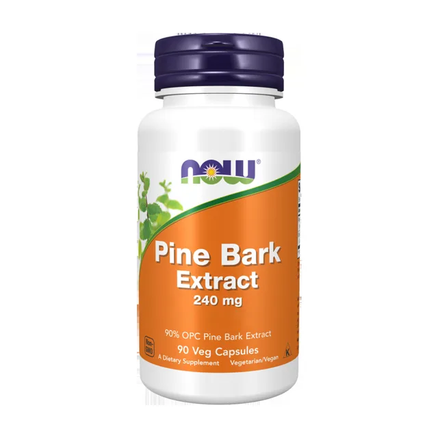 Now® Foods NOW Pine kůra extrakt, 240 mg, 90 rostlinných kapslí