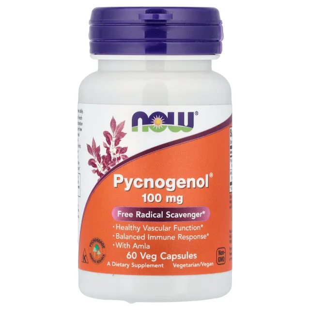 Now® Foods NOW Pycnogenol, 100 mg, 60 rostlinných kapslí