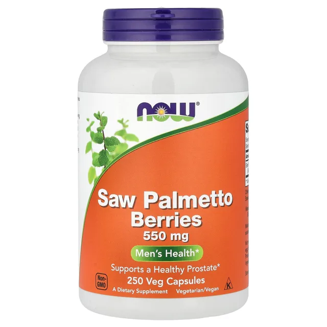 Now® Foods NOW Saw Palmetto Berries, 550 mg, 250 rostlinných kapslí