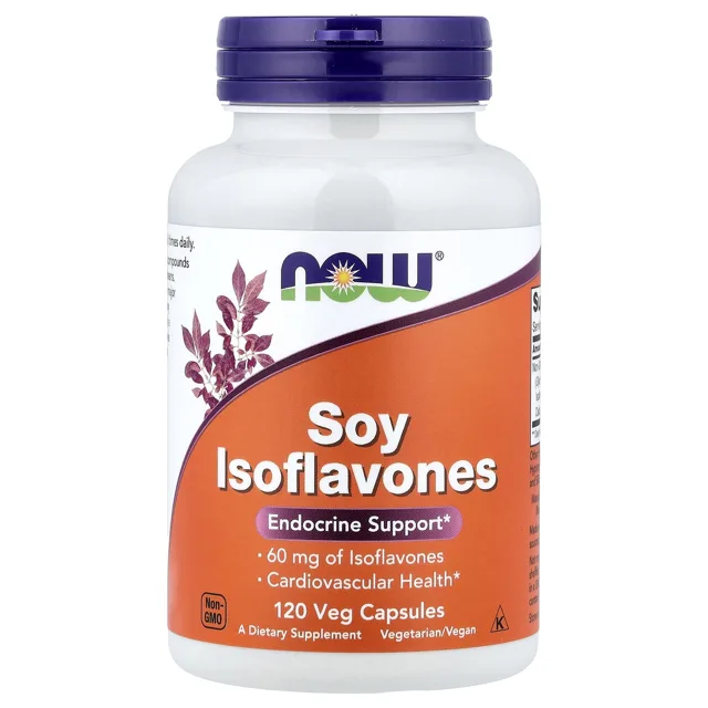 Now® Foods NOW Sójové izoflavony, 60 mg, 120 rostlinných kapslí