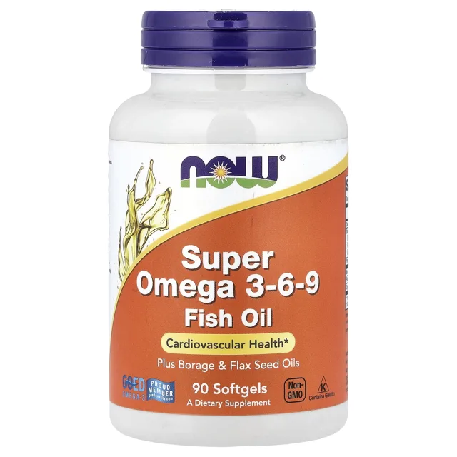 Now® Foods NOW Super Omega 3-6-9, 1200 mg, 90 softgelových kapslí