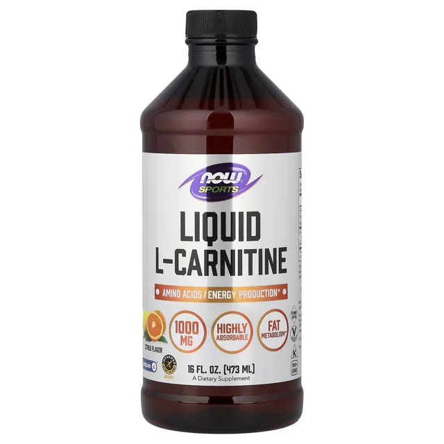Now® Foods NOW tekutý L-karnitin, 1000 mg, citrus, 473 ml