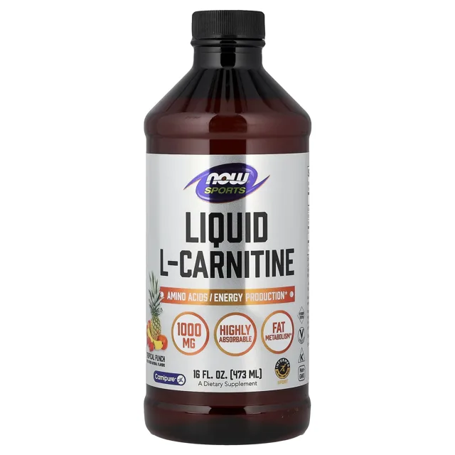 Now® Foods NOW tekutý L-karnitin, 1000 mg tropical punch, 473 ml