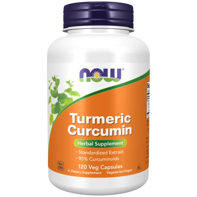 Now® Foods NOW Turmeric Curcumin, extrakt z kurkumy, 665 mg, 120 rostlinných kapslí