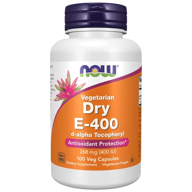 Now® Foods NOW Vitamín E-400 Dry, 268 mg (400 IU), 100 rostlinných kapslí