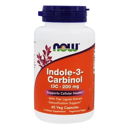 NOW I3C (Indol-3-karbinol) s extraktem lněných lignanů, 60 rostlinných kapslí